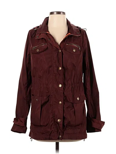Pre-owned St. John's Bay Jacket In Burgundy
