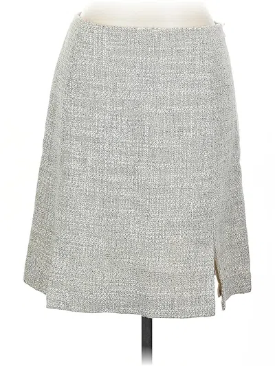 Pre-owned Anne Klein Wool Skirt In Gray