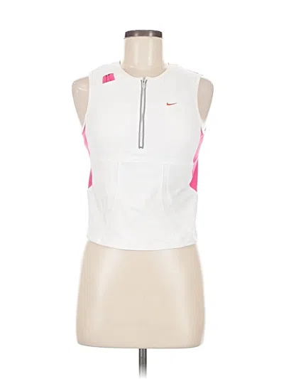 Pre-owned Nike Sleeveless Top White Halter Neckline Tops