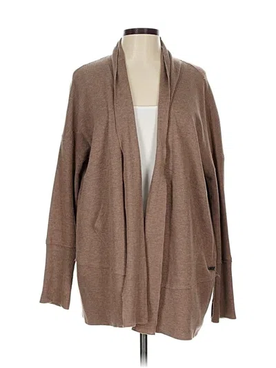 Pre-owned Calvin Klein Performance Cardigan Sweater In Brown