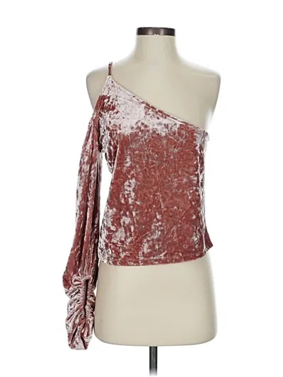 Pre-owned Leith 3/4 Sleeve Blouse In Burgundy