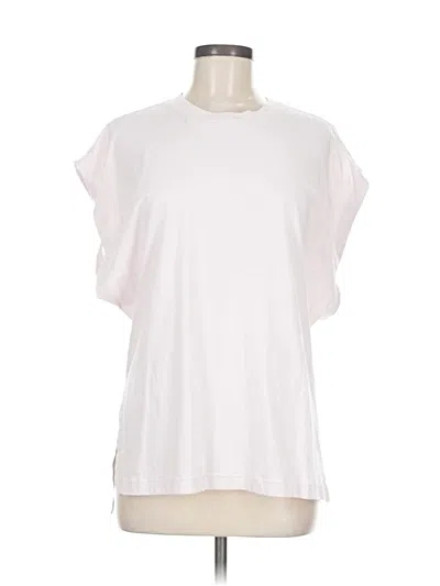 Pre-owned Athleta Short Sleeve T-shirt In White