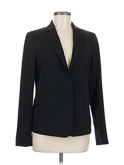 Pre-owned Uniqlo Long Sleeve Top Black Plunge Neckline Tops