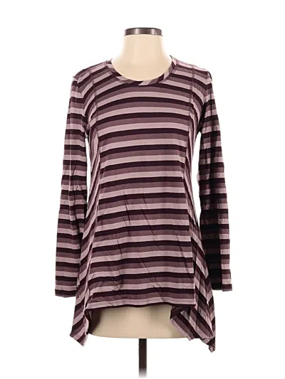 Pre-owned Logo By Lori Goldstein 3/4 Sleeve T-shirt In Burgundy