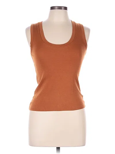 Pre-owned A New Day Tank Top Brown Strapless Neckline Tops