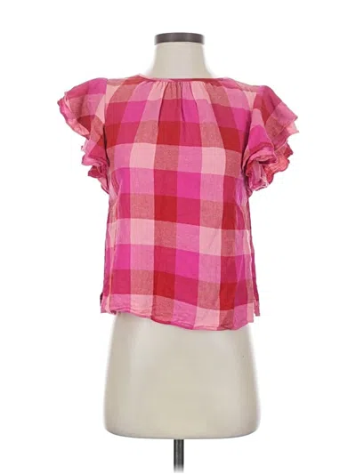 Pre-owned Kate Spade New York Short Sleeve Blouse In Pink