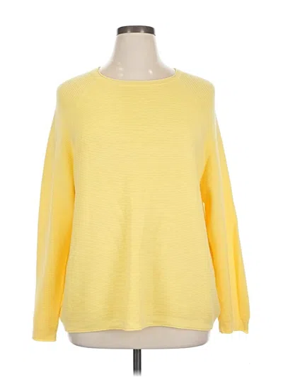 Pre-owned Cj Banks Pullover Sweater In Yellow