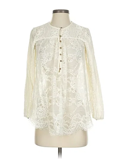 Pre-owned Floreat 3/4 Sleeve Blouse In White