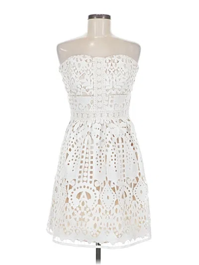 Pre-owned Adelyn Rae Cocktail Dress In White