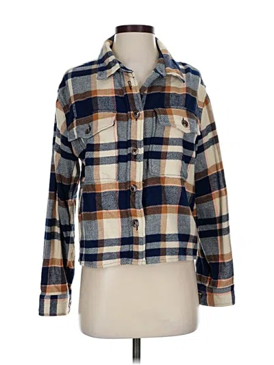 Pre-owned Sanctuary Long Sleeve Button Down Shirt In Blue