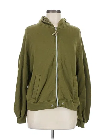 Pre-owned Ugg Zip Up Hoodie In Green