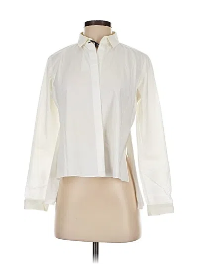 Pre-owned Cos Long Sleeve Blouse In White