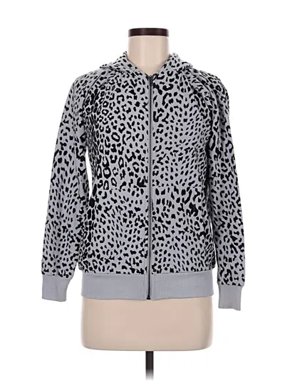 Pre-owned Chaser Zip Up Hoodie In Silver