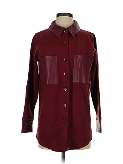 Pre-owned Sioni Coat In Burgundy