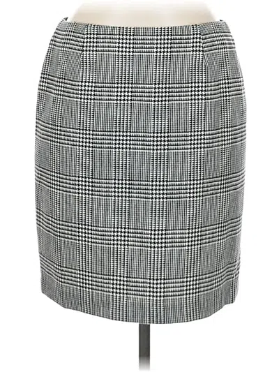 Pre-owned Ak Anne Klein Wool Skirt In Gray