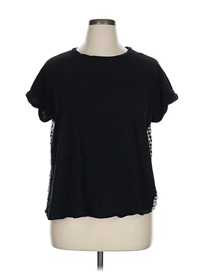 Pre-owned Torrid Short Sleeve Top Black Keyhole Neckline Tops