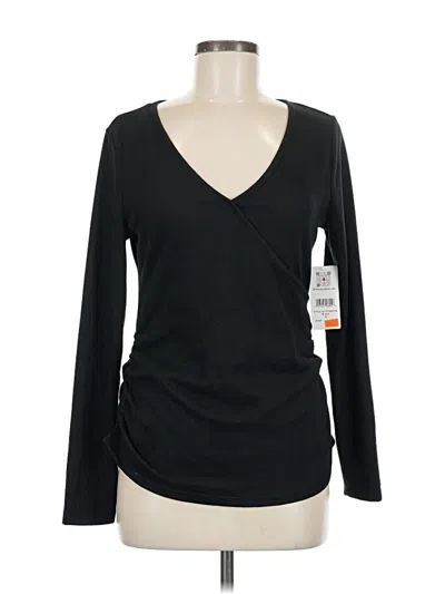 89th & Madison Long Sleeve T-shirt In Black