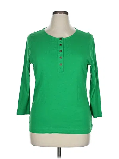 Pre-owned Lauren Jeans Co. 3/4 Sleeve T-shirt In Green