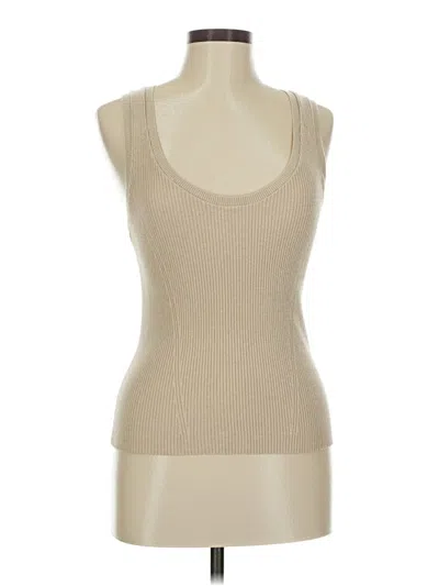 Pre-owned Abercrombie & Fitch Tank Top Tan Strapless Neckline Tops In Brown