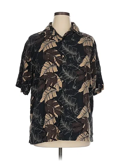 Pre-owned Cubavera Short Sleeve Button Down Shirt In Brown