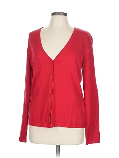 Pre-owned Jones New York Collection Cardigan Sweater In Red