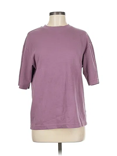 Pre-owned Uniqlo U 3/4 Sleeve T-shirt In Purple