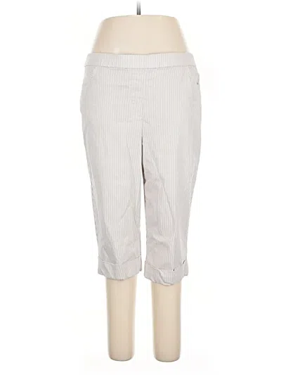 Pre-owned Alfred Dunner Khaki Pant In Gray