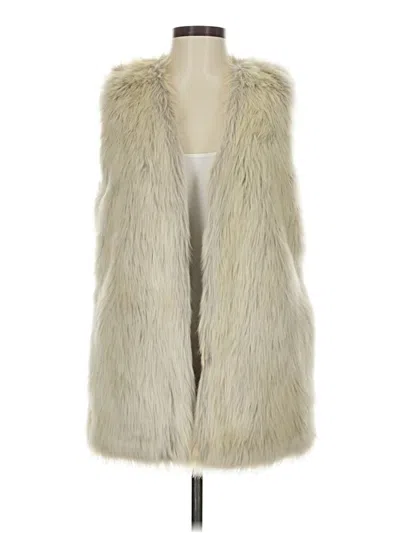 Pre-owned Forever 21 Faux Fur Vest In White