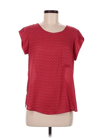 Pre-owned Alice Blue Short Sleeve Top Red Square Neckline Tops