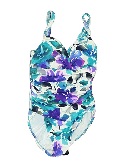 Pre-owned Trimshaper One Piece Swimsuit In Blue