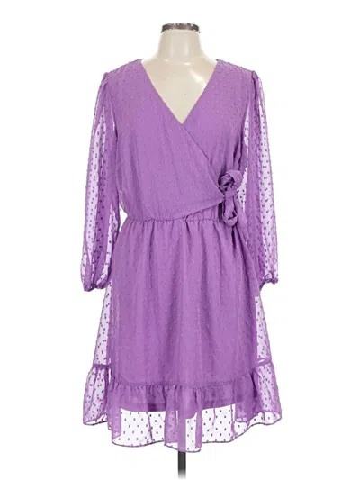 Pre-owned City Chic Casual Dress In Purple