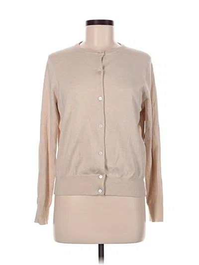 Pre-owned Lands' End Cardigan Sweater In Brown