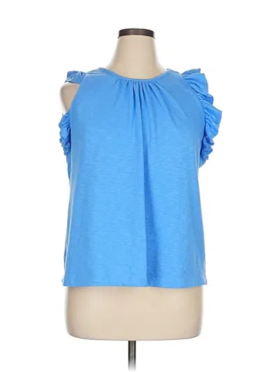 Pre-owned Ann Taylor Loft Sleeveless T-shirt In Blue