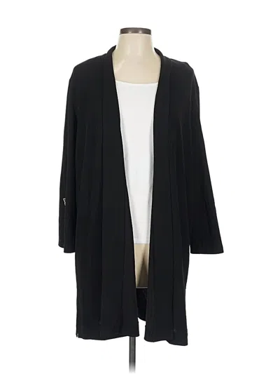 Pre-owned Anne Klein Cardigan Sweater In Black