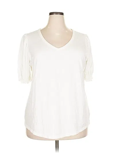 Pre-owned Talbots Short Sleeve T-shirt In White