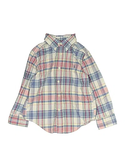 Pre-owned Ralph Lauren Kids' Long Sleeve Button Down Shirt In Blue