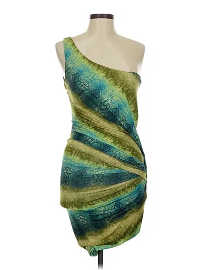 Pre-owned Torn By Ronny Kobo Cocktail Dress In Green