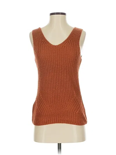 Pre-owned Ann Taylor Loft Sweater Vest In Orange