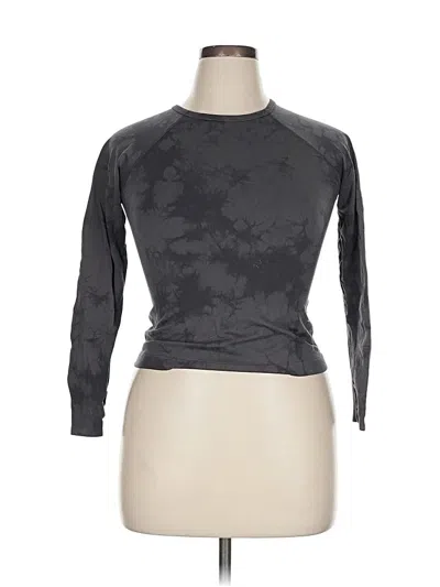 Pre-owned Zella 3/4 Sleeve T-shirt In Black