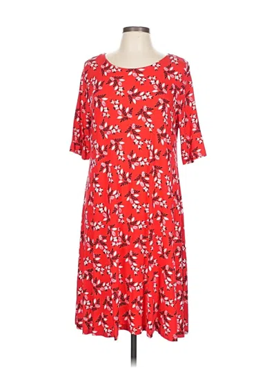 Pre-owned St. John's Bay Casual Dress In Red