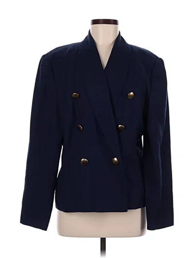 Pre-owned Karen Scott Blazer Jacket In Blue