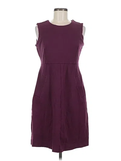 Pre-owned Lands' End Casual Dress In Burgundy
