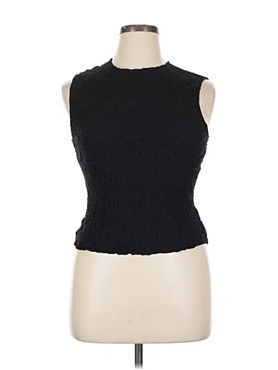 Pre-owned Bar Iii Sleeveless Top Black Halter Neckline Tops