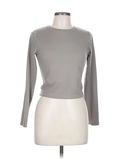 Pre-owned Hollister Long Sleeve T-shirt In Gray