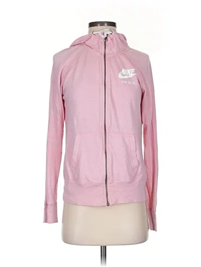 Pre-owned Nike Zip Up Hoodie In Pink