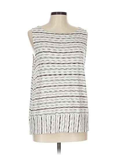 Pre-owned Jjill Sleeveless T-shirt In Silver