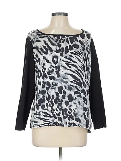 Pre-owned Chico's 3/4 Sleeve T-shirt In Silver