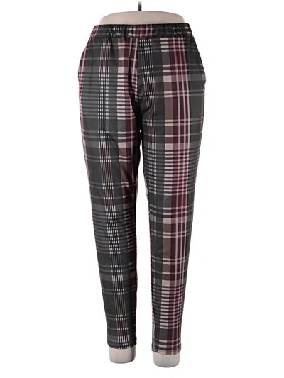 Pre-owned Shein Curve Casual Pants In Burgundy