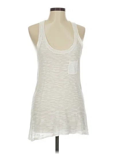 Pre-owned Michael Stars Tank Top White Halter Neckline Tops