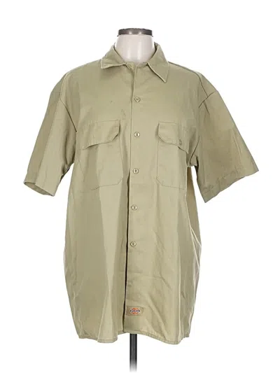 Pre-owned Dickies Short Sleeve Blouse In Green